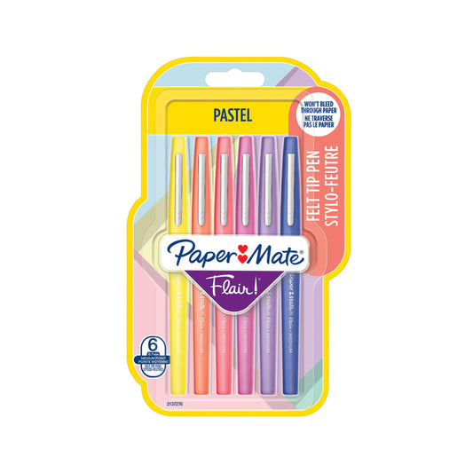 Fineliner Paper Mate Flair Pastel 6 stuks assortiment