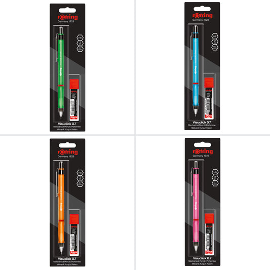 Vulpotlood ROTRING VisuClick 0.7mm assorti