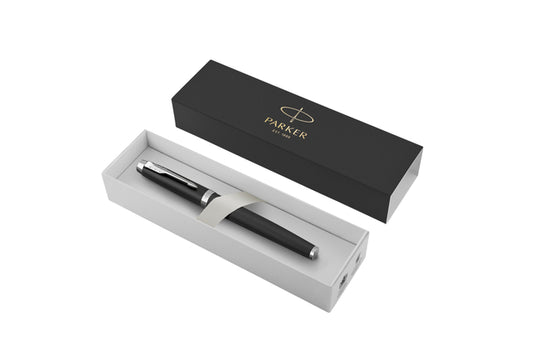 Parker IM CT mat zwart met verchroomde details en betrouwbare penpunt