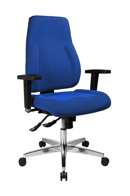 Topstar Point P91 bureaustoel, blauw, hoog rugleuning