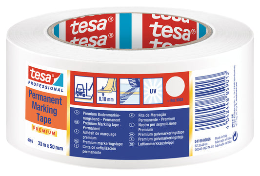 Tesa Flex Vloermarkeringstape 50mm x 33m Wit