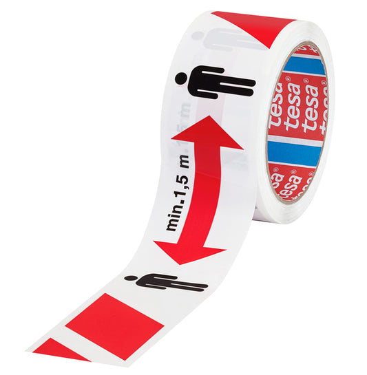 tesa SIGNAL Vloermarkeringstape 50mx50mm voor sociale afstand