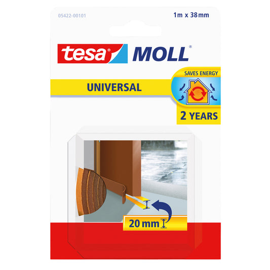 Tesamoll Zelfklevende Tochtstrip deur 1m x 38mm Bruin