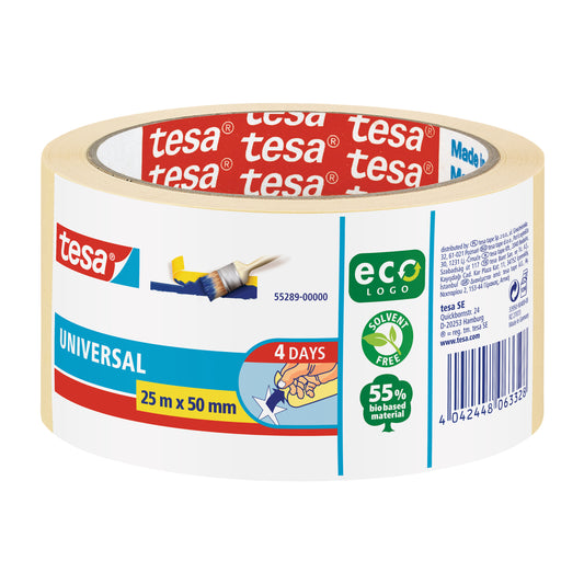 Tesa Economy Afplaktape 50mm x 25m Beige - Schildertape