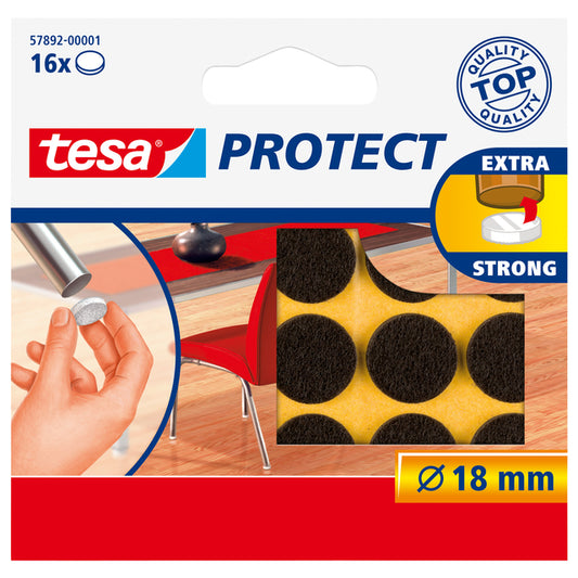 Beschermvilt tesa anti-kras Ø18mm bruin 12 stuks