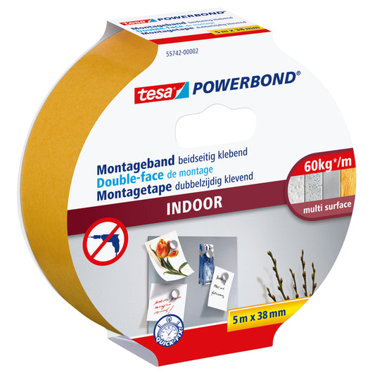 Tesa Indoor Klevende Montageband 5mx38mm
