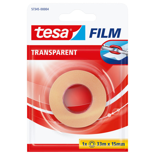 Plakband tesafilm 33mx15mm transparant