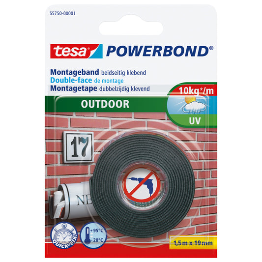 Tesa Outdoor Dubbelzijdige Montageband 1.5mx19mm