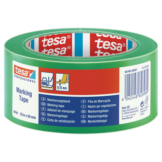 Tesa Markeringstape 60760 PVC 50mm x 33m Groen - Veiligheidstape