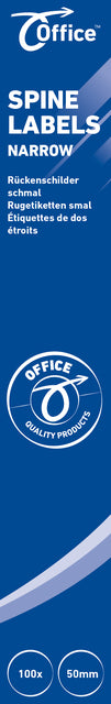 Rugetiketten Office smal insteek, wit, 50 stuks