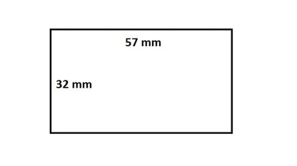 IEZZY Label 57x32mm 25mm kern, 2100 stuks, Wit, Permanent