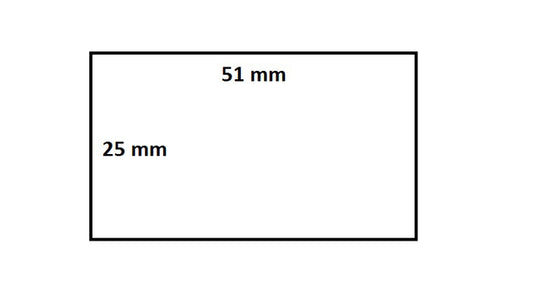 IEZZY Label 51x25mm 25mm kern, 2580 etiketten, Wit, Permanent