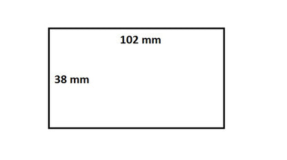 IEZZY Label 102x38mm 25mm kern, 1790 stuks, Wit, Permanent