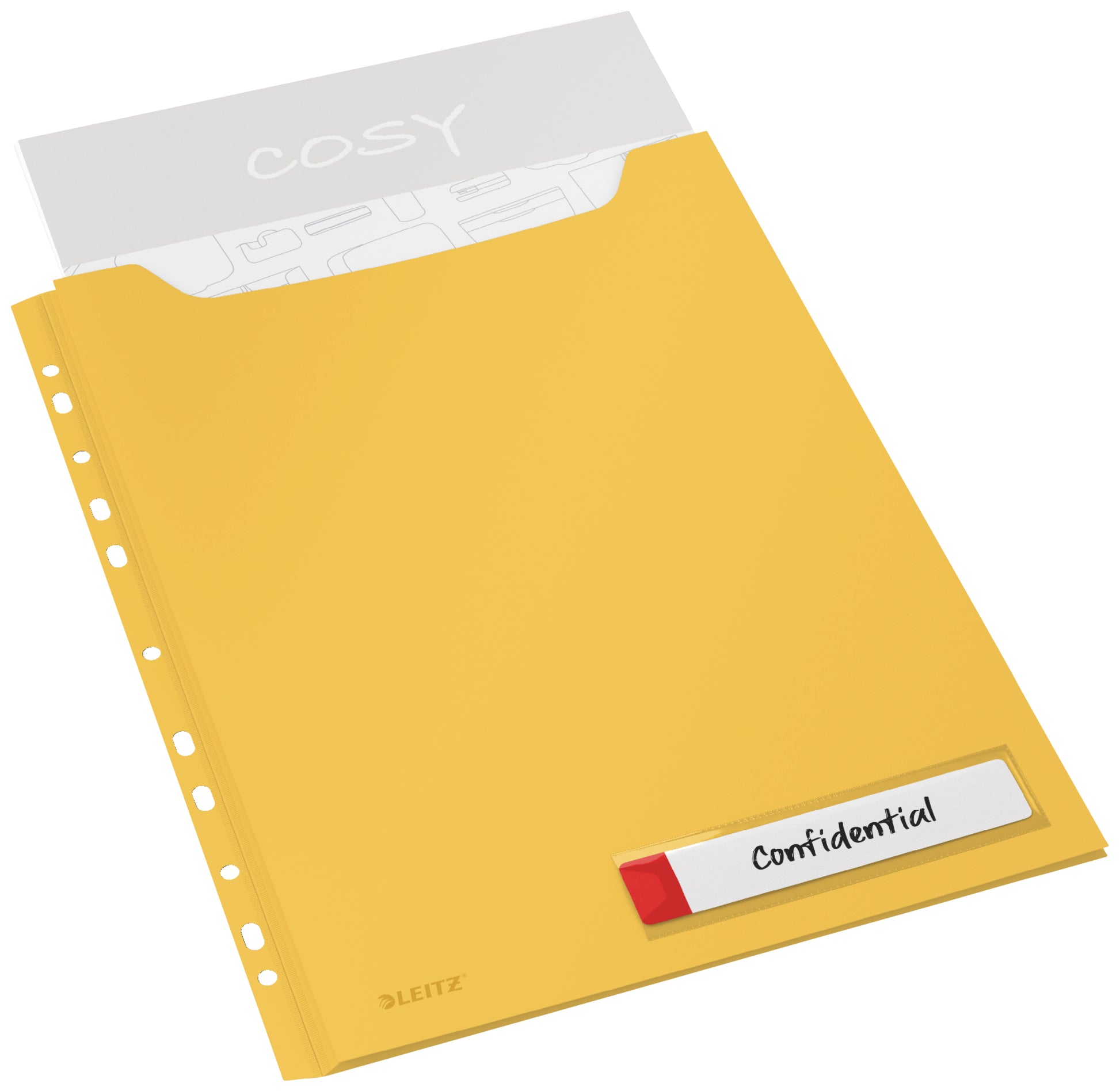 Leitz Cosy Harmonica A4 PP Perforatie Map Geel