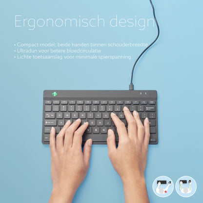 R-Go Ergonomisch Compact Break QWERTY Toetsenbord met Pauzesignalen - 3