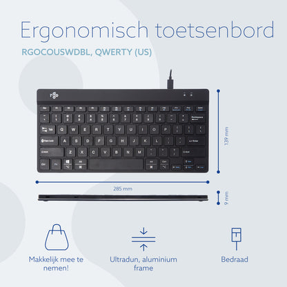 R-Go Ergonomisch Compact Break QWERTY Toetsenbord met Pauzesignalen - 6