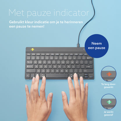 R-Go Ergonomisch Compact Break QWERTY Toetsenbord met Pauzesignalen - 7