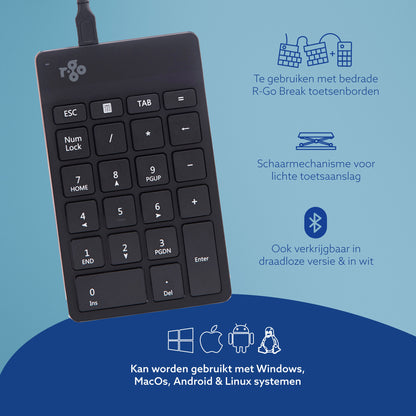 R-Go Ergonomisch Numpad Break Draadloos - 5