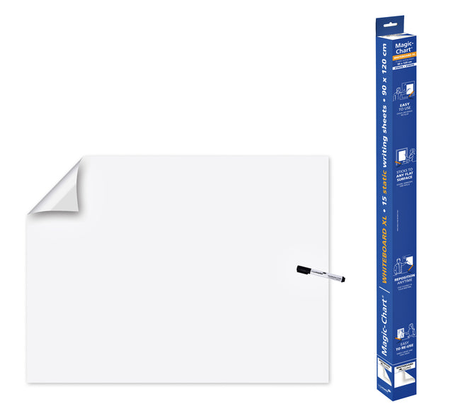 Legamaster XL Whiteboard 90x120cm statisch en herbruikbaar