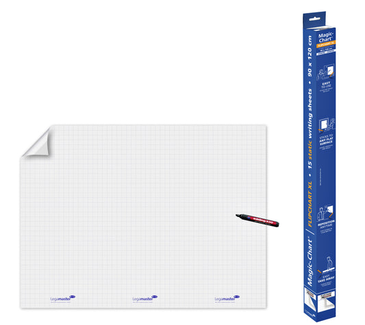Magic-Chart XL flipchart 90x120cm, wit met ruitjes