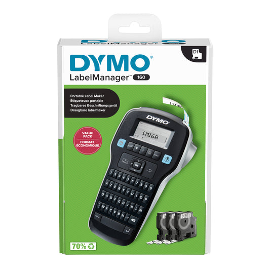 Dymo LabelManager 160 Labelprinter AZERTY 12mm met tapepakket