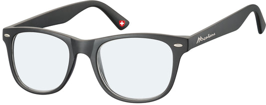 Blue Light Filter Bril Montana +0.00dpt in Zwart