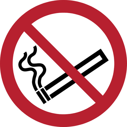 Pictogram Rookverbod Ø 200 mm ISO 7010 Rood-Wit