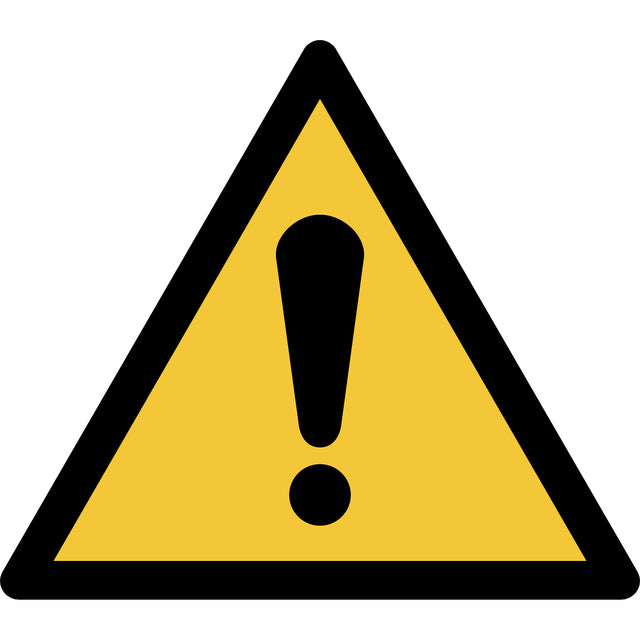 ISO 7010 Gevaarsymbool Waarschuwing, 200x176mm, Geel/Zwart