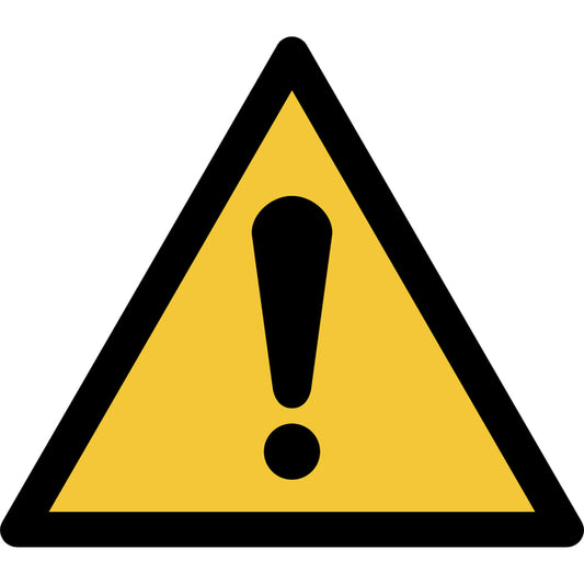 ISO 7010 Gevaarsymbool Waarschuwing, 200x176mm, Geel/Zwart