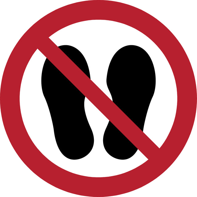 Verboden Betreden Pictogram Ø 200 mm Rood-Wit ISO 7010