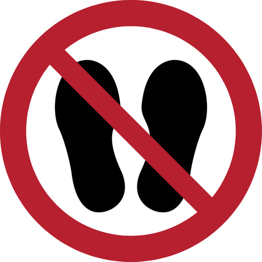Verboden Betreden Pictogram Ø 200 mm Rood-Wit ISO 7010