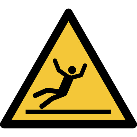 Pictogram Glad Oppervlak ISO 7010 200x176mm Geel-Zwart