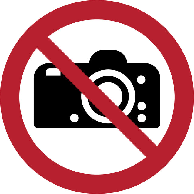 Pictogram Fotograferen Verboden Ø 200 mm Rood-Wit