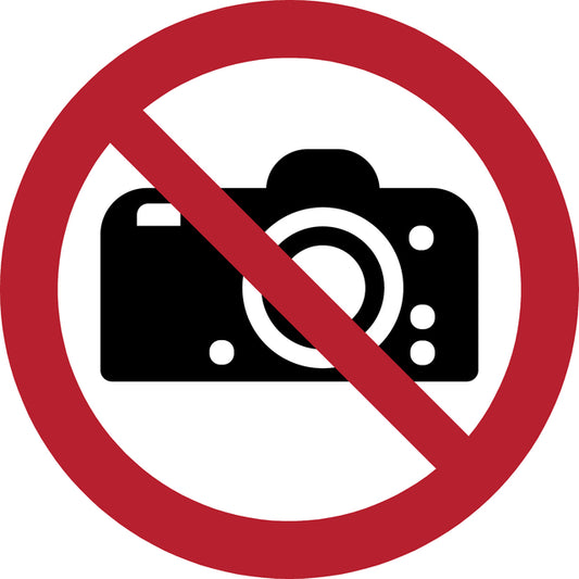 Pictogram Fotograferen Verboden Ø 200 mm Rood-Wit