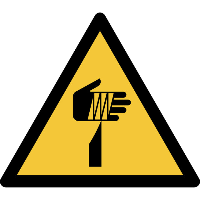 ISO 7010 Pictogram Scherpe Elementen, 200x176mm, Geel/Zwart