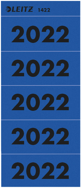 Leitz Jaartal rugetiket 2022 80mm blauw