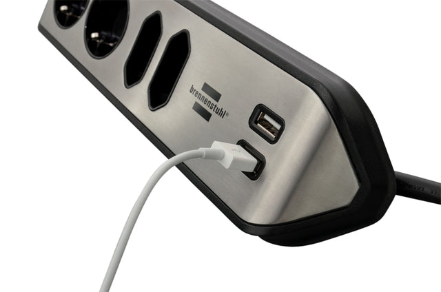 Brennenstuhl Estilo 4-voudige USB Stekkerdoos 2m Zwart - 4