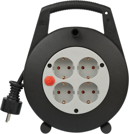 Brennenstuhl Vario Line 4-voudige kabelhaspel 5 meter zwart/lichtgrijs