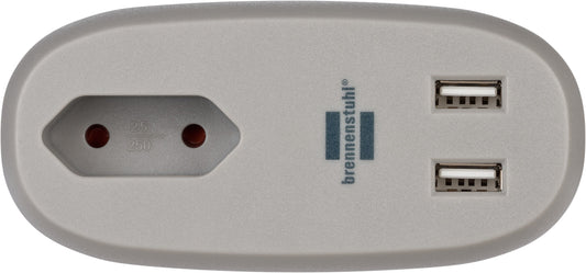 Brennenstuhl Sofa 1-voudig stopcontact met 2 USB-poorten en 3 meter kabel