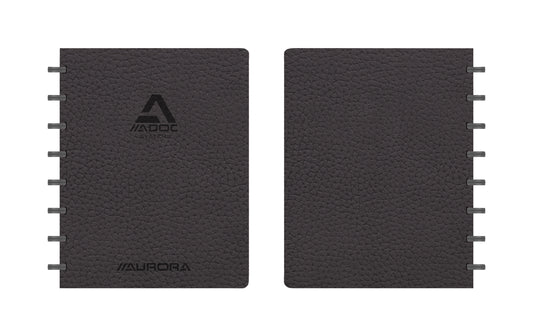 A5 ruit schrift 5x5mm, 144 pagina's, 90 g/m², zwart, Adoc Business
