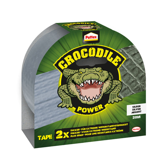Plakband Pattex Crocodile 50mmx20m Zilver