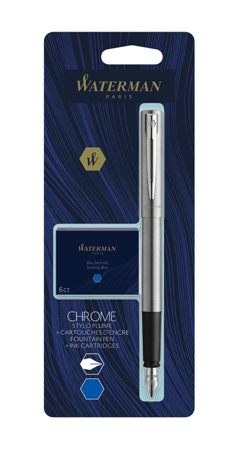 Vulpen Waterman Allure F Chroom met Inktpatronen