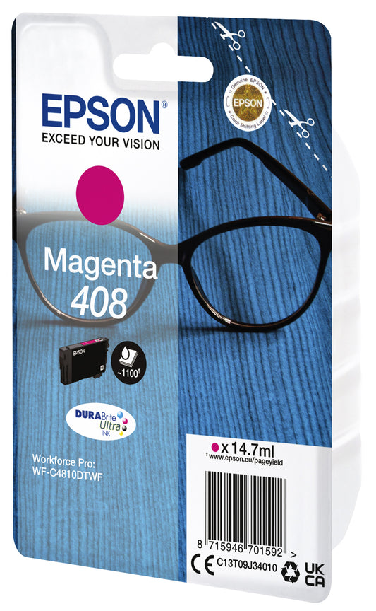 Epson T09J340 408 Rood Inktcartridge - Origineel, tot 1100 pagina's