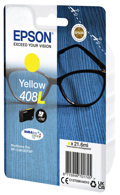 Epson T09K440 408L Geel Inktcartridge - Origineel, tot 1700 pagina's
