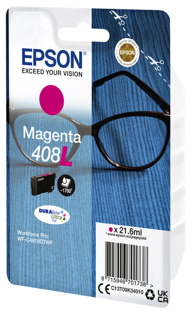 Epson T09K340 408L Rood Inktcartridge voor Hoge Printvolumes