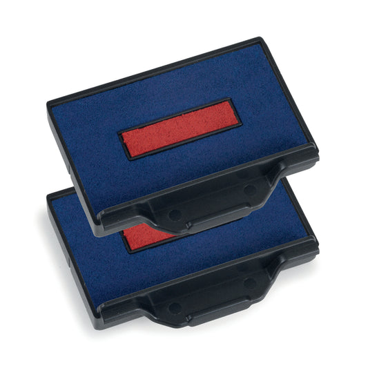 Blauw en rood reserve inktkussen voor Trodat Professional, 2 stuks