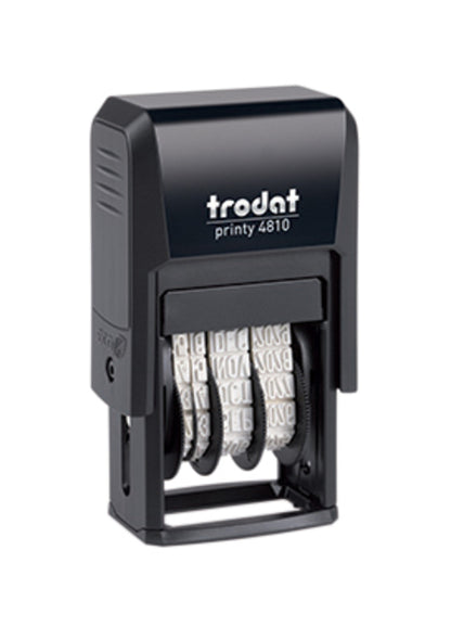 Datumstempel Trodat Printy 4810 met 3,8mm Hoogte en Zwarte Inkt