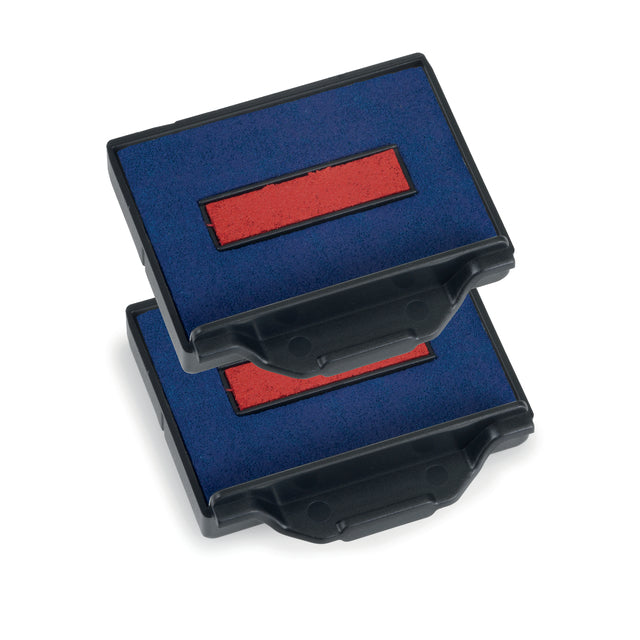 Blauw en rood reserve inktkussen voor Trodat 6/50 series, 2 stuks