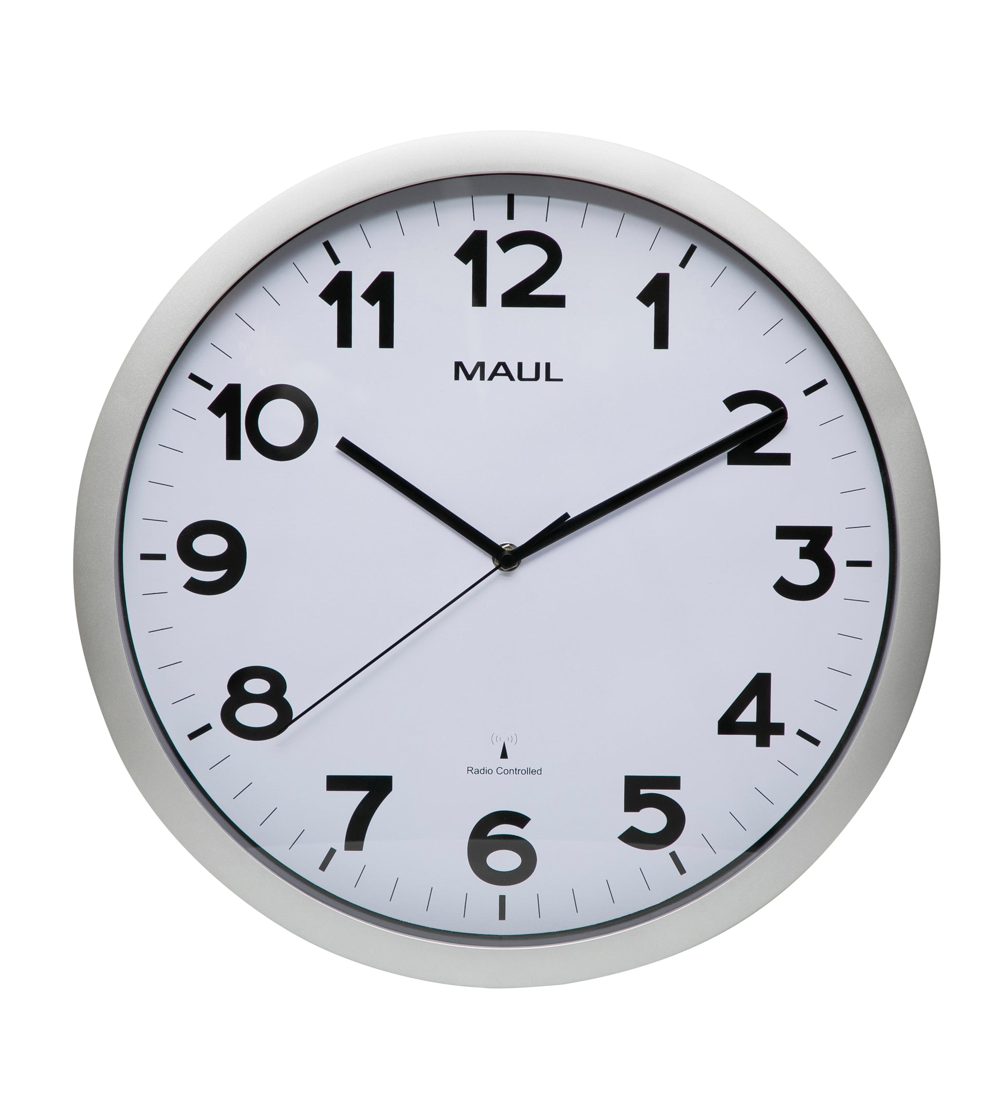 Maul Step RC wandklok Ø40cm zilver/wit kunststof