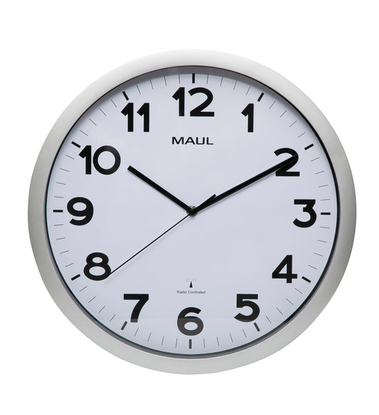 Maul Step RC wandklok Ø40cm zilver/wit kunststof